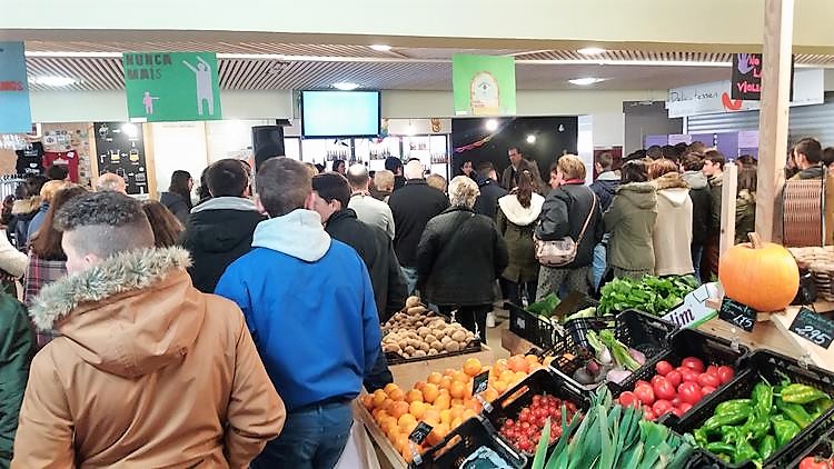 alumnado-do-c-p-i-covaterrena-de-baiona-mostra-o-seu-rexeitamento-a-violencia-de-xenero-cunha-exposicion-na-praza-de-abastos-da-vila