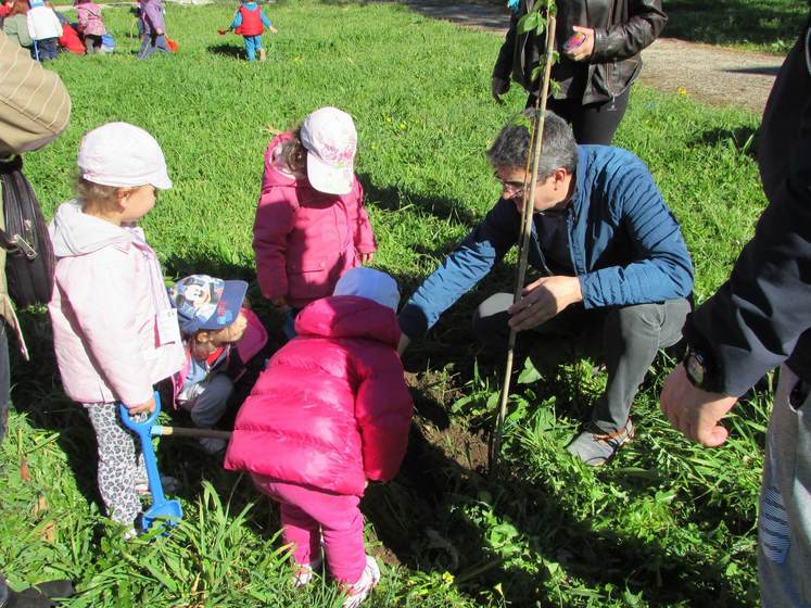 nenos-e-nenas-da-escola-infantil-municipal-da-guarda-plantaron-arbores-xunto-ao-castelo-de-santa-cruz