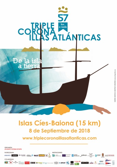 Máis de 160 nadadores de España, Portugal e Arxentina participarán na primeira proba da Triple Corona Illas Atlánticas, entre Cíes e Baiona