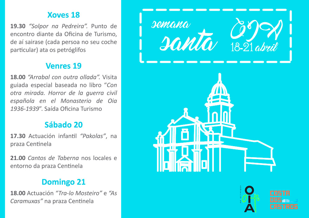 Visitas guiadas e actuacións musicais na Semana Santa de Oia