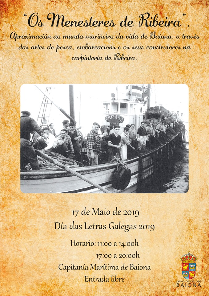 Con motivo da celebración do Día das Letras Galegas o Concello de Baiona reabre a mostra etnográfica “Os Menesteres de Ribeira”