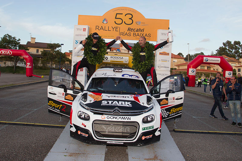 O equipo de Víctor Senra e David Vázquez co seu Citroën C3 R5 imponse no 53 Rally Recalvi Rías Baixas