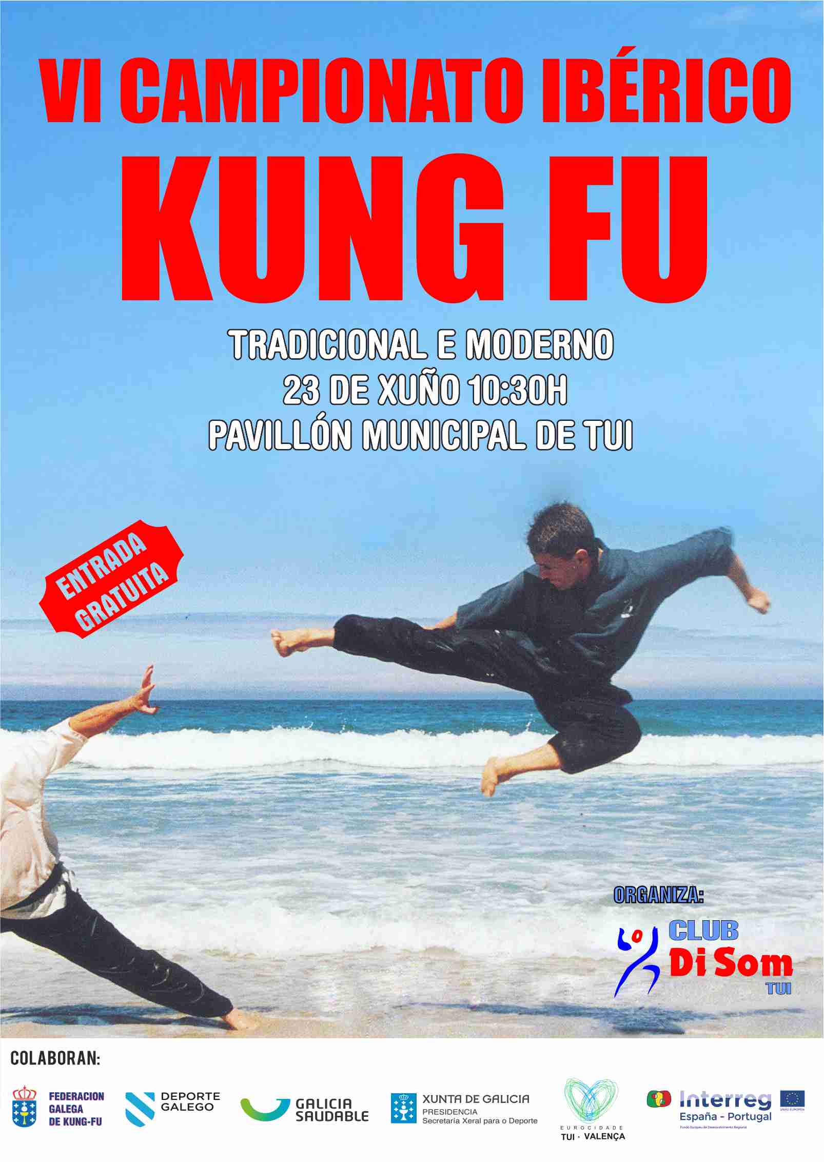 Deportistas de España e Portugal participarán no VI Campionato Ibérico de Kung Fu que se celebra en Tui