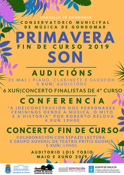 Fin de curso no Conservatorio de Gondomar con conferencias e concertos