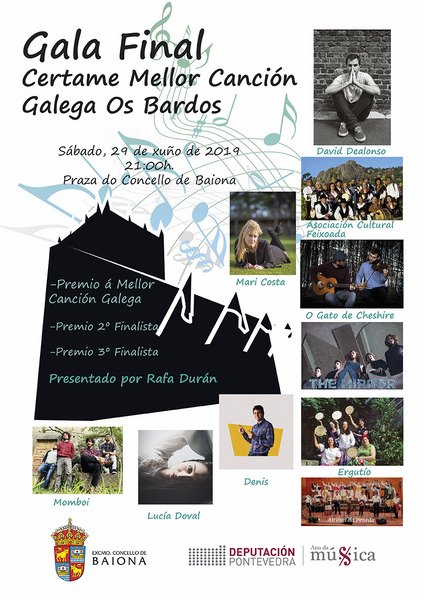 Dez artistas defenderán a súa canción no Certame de Mellor canción galega Os Bardos de Baiona