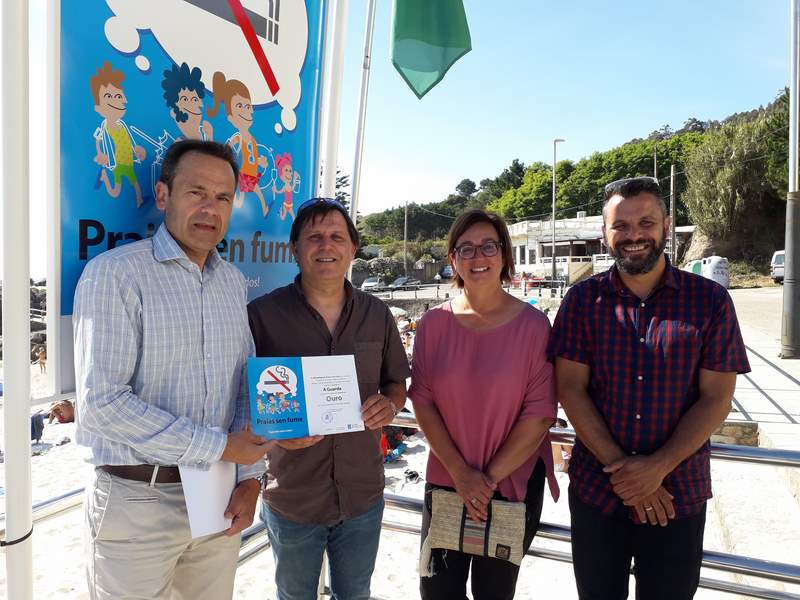 A Guarda recibe o diploma de ouro da Rede galega de praias sen fume