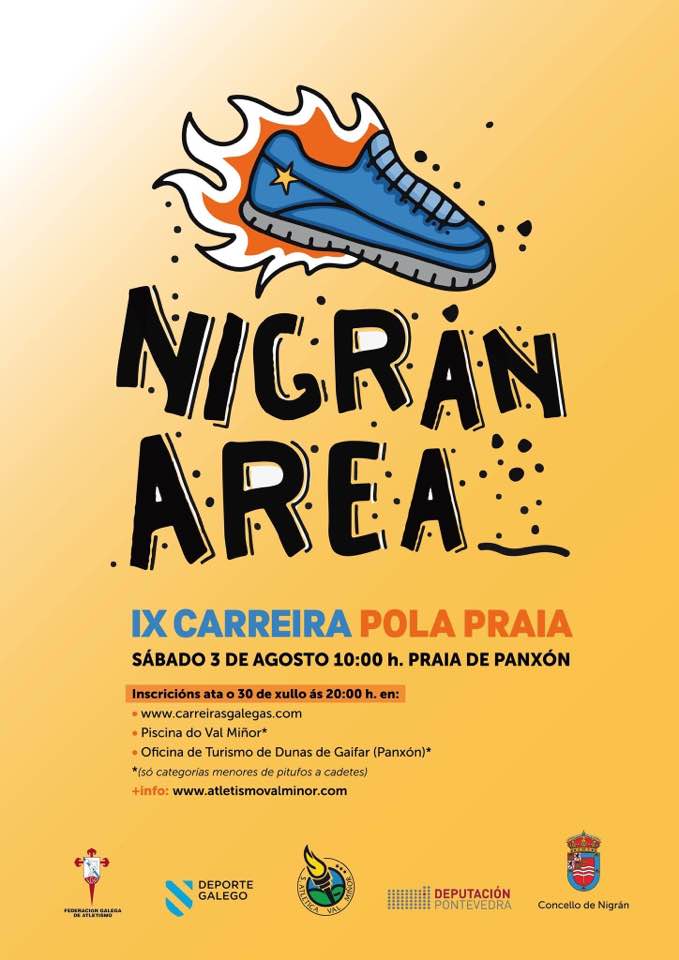 Máis de 600 deportistas disputarán a 9ª edición da popular carreira pola praia "Nigrán Area"