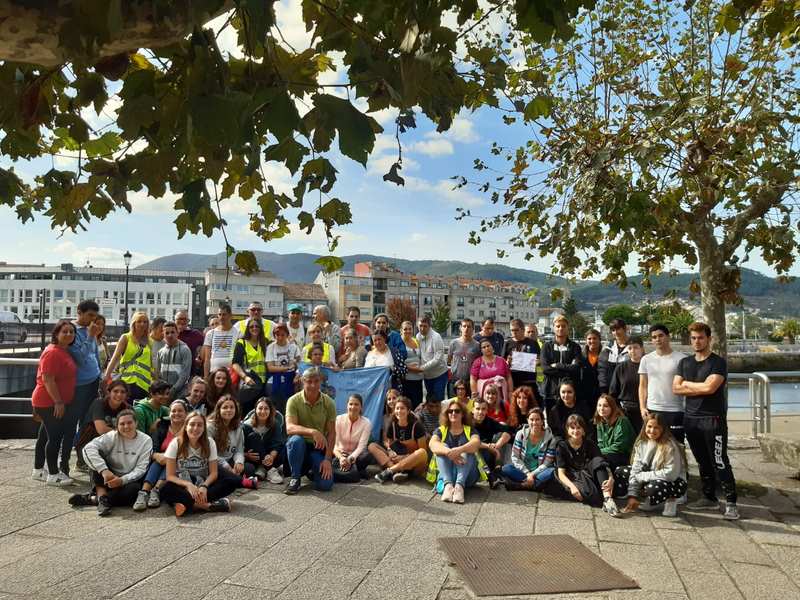 O grupo do proxecto 'Xacobeo Autismo, un camiño para todos' alcanza A Ramallosa na súa penúltima etapa