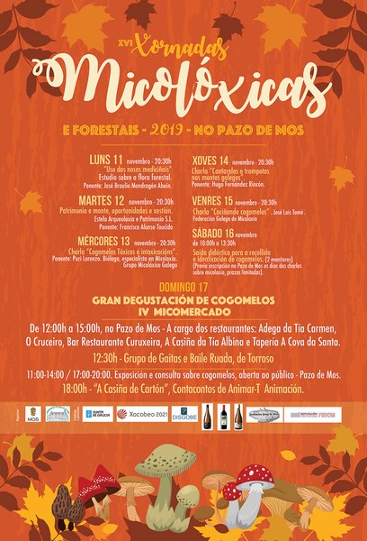 Gastronomía, cultura, micoloxía e formación forestal nunha nova edición das Xornadas Micolóxicas de Mos