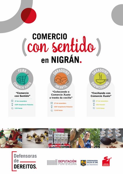 "Defensoras de Dereitos" programa un ciclo de charlas e accións de comercio xusto para 'entender as desigualdades e poder mudar a realidade'