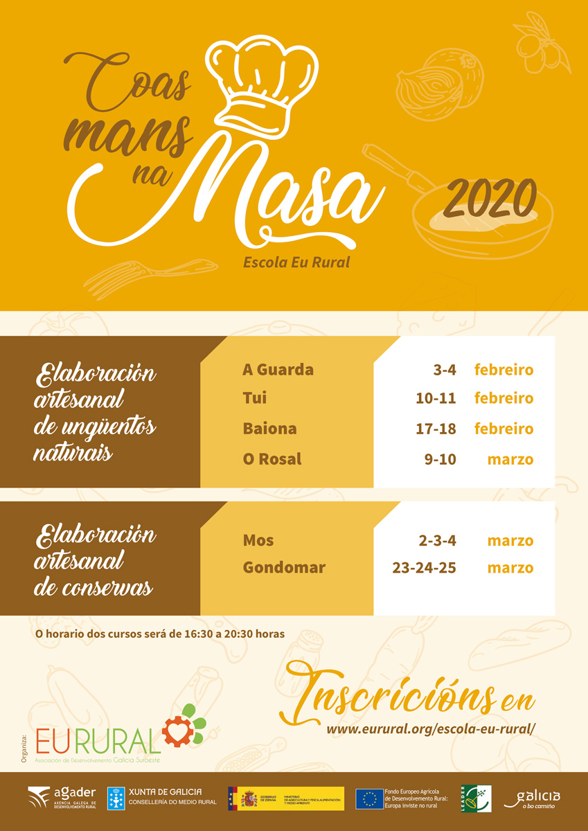 ‘Coas mans na masa’ chega á súa terceira edición con seis novas actividades formativas gratuítas
