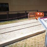 Mos restaura un tramo de raíles do antigo tranvía