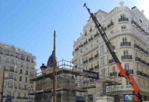 O templete de Antonio Palacios "volve" á Gran Vía madrileña 100 anos despois