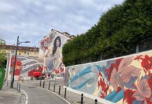 Nigrán embelece o núcleo da Ramallosa cun gran mural da artista internacional Lula Goce